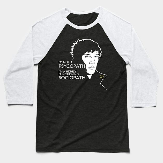 Sociopath Baseball T-Shirt by mosgraphix